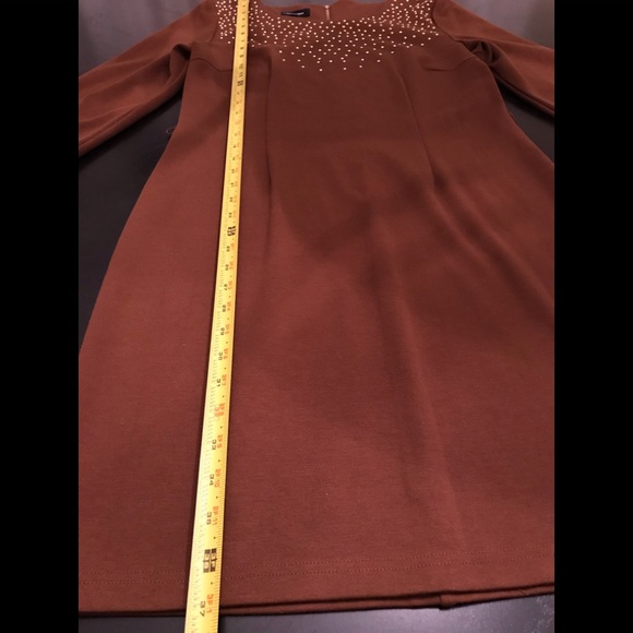 Elegant Golden Brown Dress - Picture 7 of 8